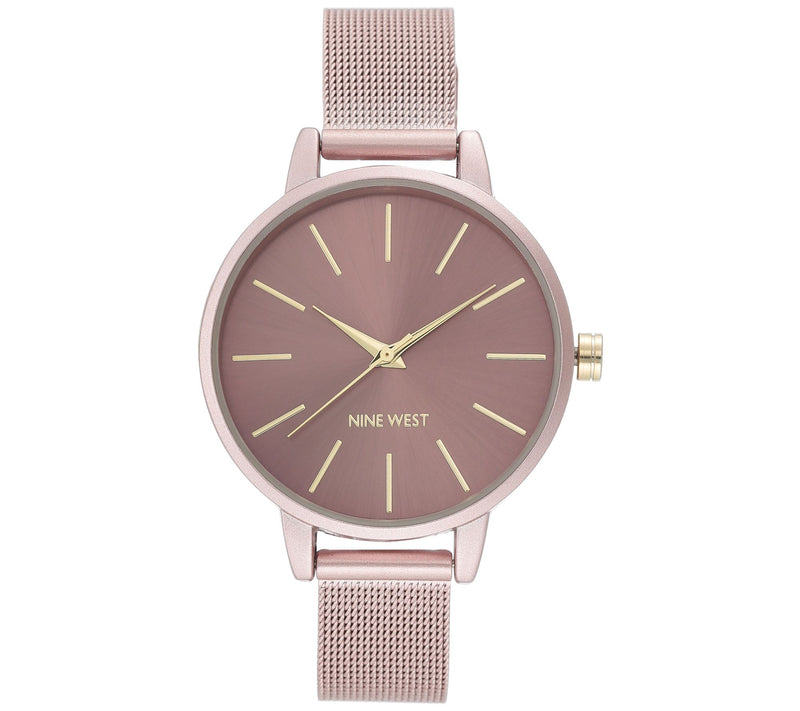 Nine West Women's Rosetone Mesh Bracelet Watch — View 3