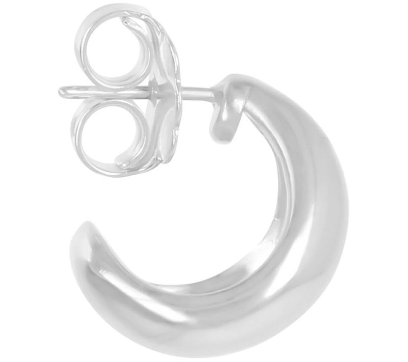 Louis Dell'Olio Sterling Silver Mini Ribbed Hoop Earrings — View 6