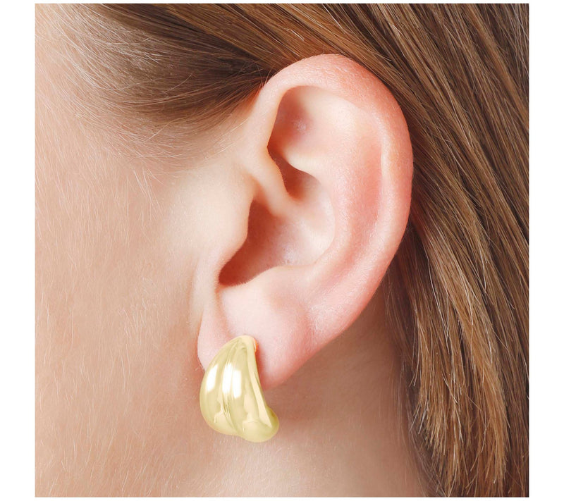 Louis Dell'Olio Sterling Silver Mini Ribbed Hoop Earrings — View 7
