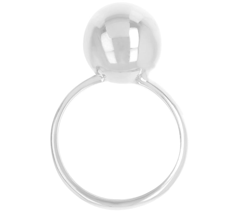 Louis Dell'Olio Sterling Silver Orbit Polish edBead Ring — View 6