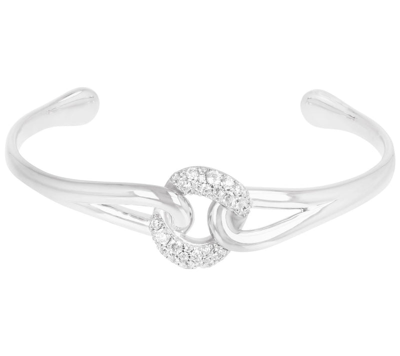 Louis Dell'Olio Sterling Silver Pave Cuff — View 5