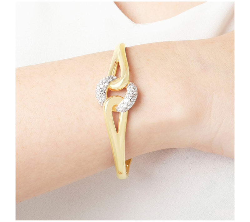 Louis Dell'Olio Sterling Silver Pave Cuff — View 9