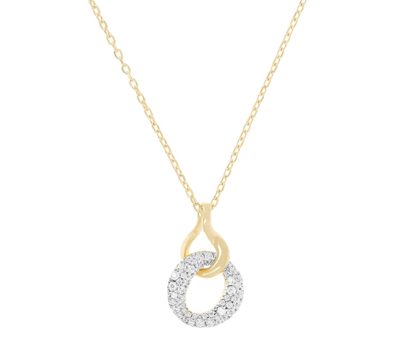 Louis Dell'Olio Sterling Pave Slide Pendant w/Chain — View 7