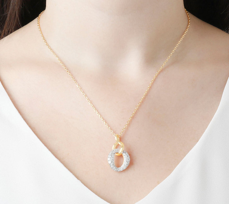 Louis Dell'Olio Sterling Pave Slide Pendant w/Chain — View 9