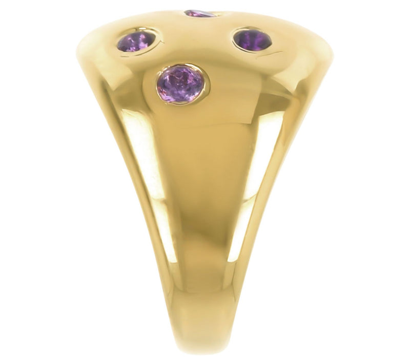 BellaOro Dome Gemstone Ring, 14K Gold O ver Resin — View 6