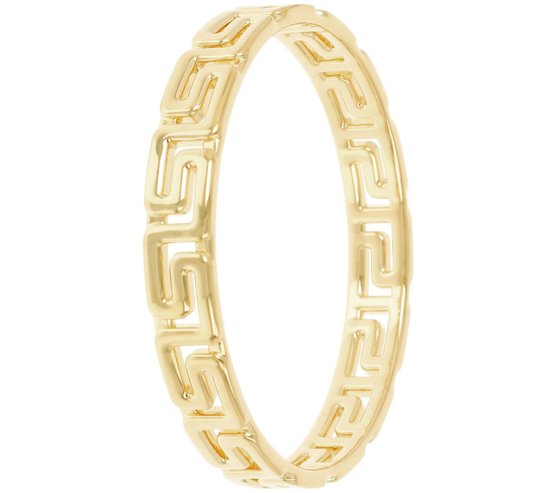 BellaOro Greek Key Design Bangle, 14K Gold Ove  Resin — View 3