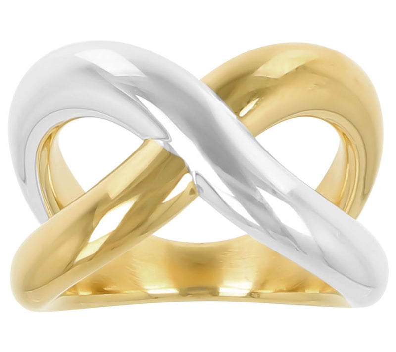 BellaOro Polished Infinity Ring, 14K Gold O verResin — Main view