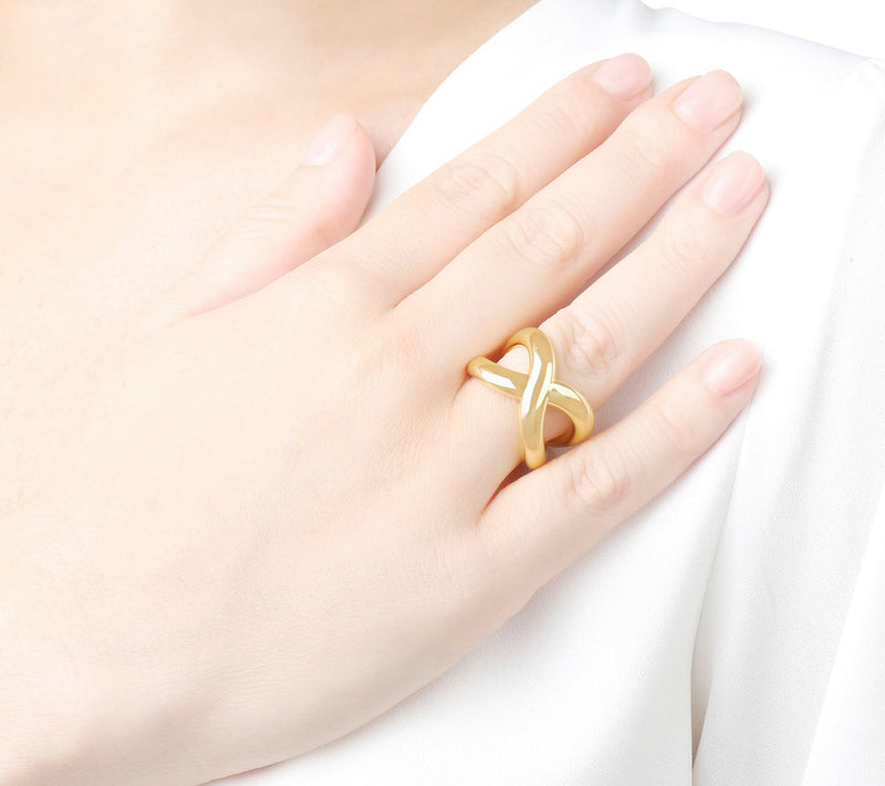 BellaOro Polished Infinity Ring, 14K Gold O verResin — View 8