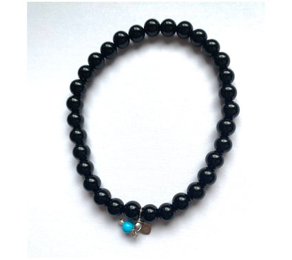 Alkeme STACK-EM Multi-Gemstone Charm Stretch Br acelet