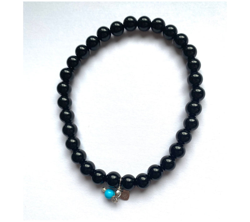 Alkeme STACK-EM Multi-Gemstone Charm Stretch Br acelet — View 3