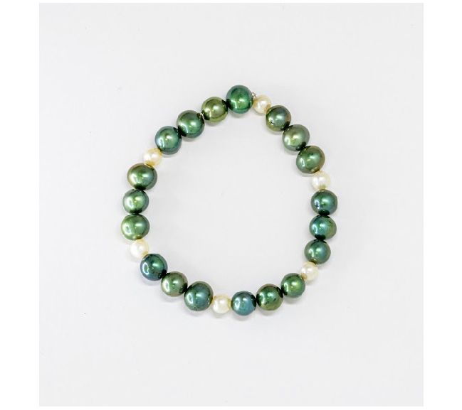 Alkeme STACK-EM Colored Cultured Pearl Stretchracelet — View 5