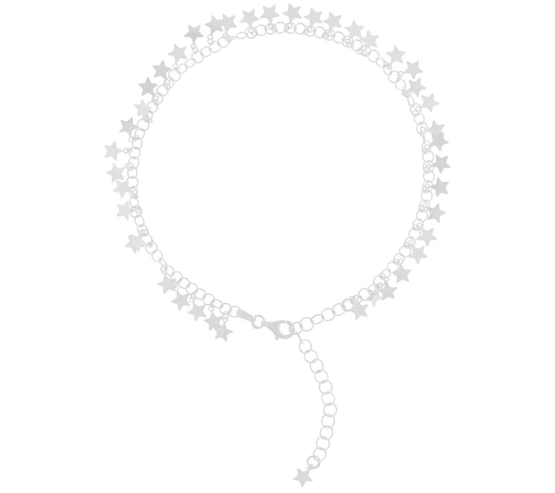 Veronese 18K Gold Plated Star Ankle Bracelet, 3.5g — View 5