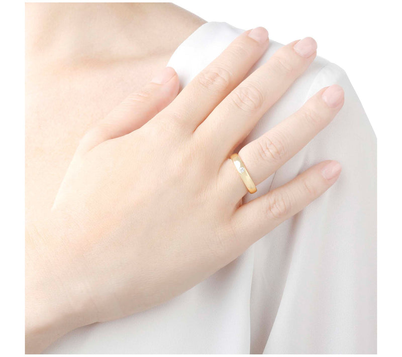 Diamonique Polished Band Ring, Sterling Silver — View 8