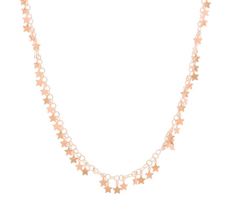 Veronese 18K Gold Plated Star Adjustable Necklace, 5.4g — View 3
