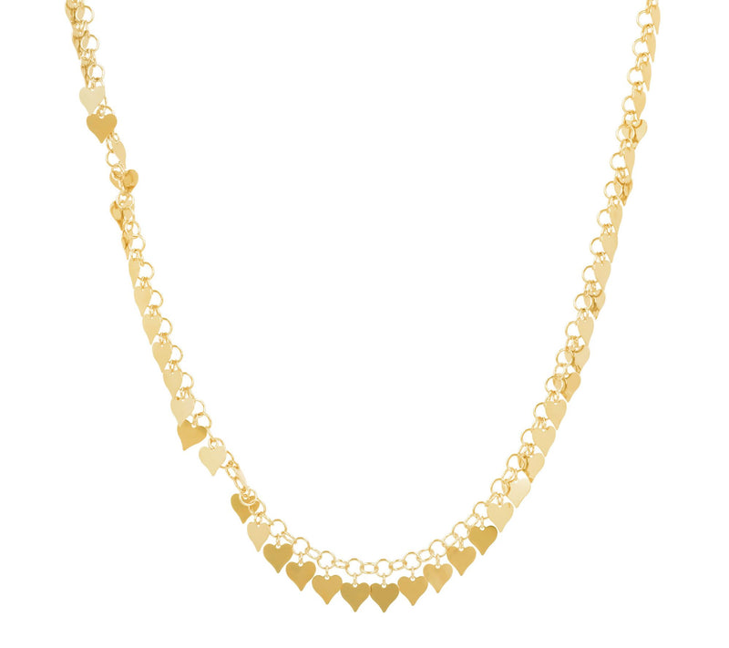 Veronese 18K Gold Plated Heart Adjustable Necklace, 5.4g — View 7