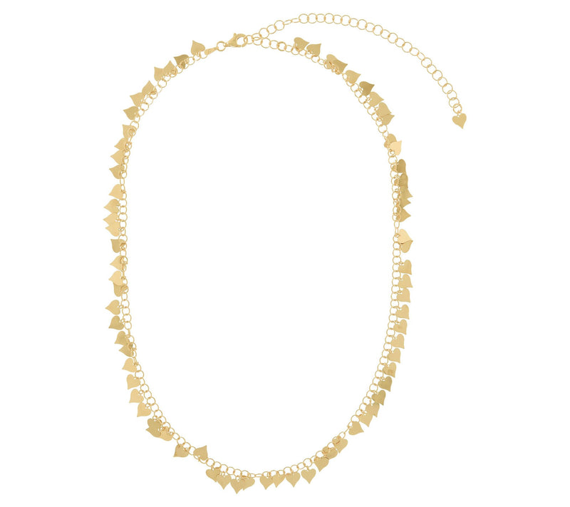 Veronese 18K Gold Plated Heart Adjustable Necklace, 5.4g — View 8