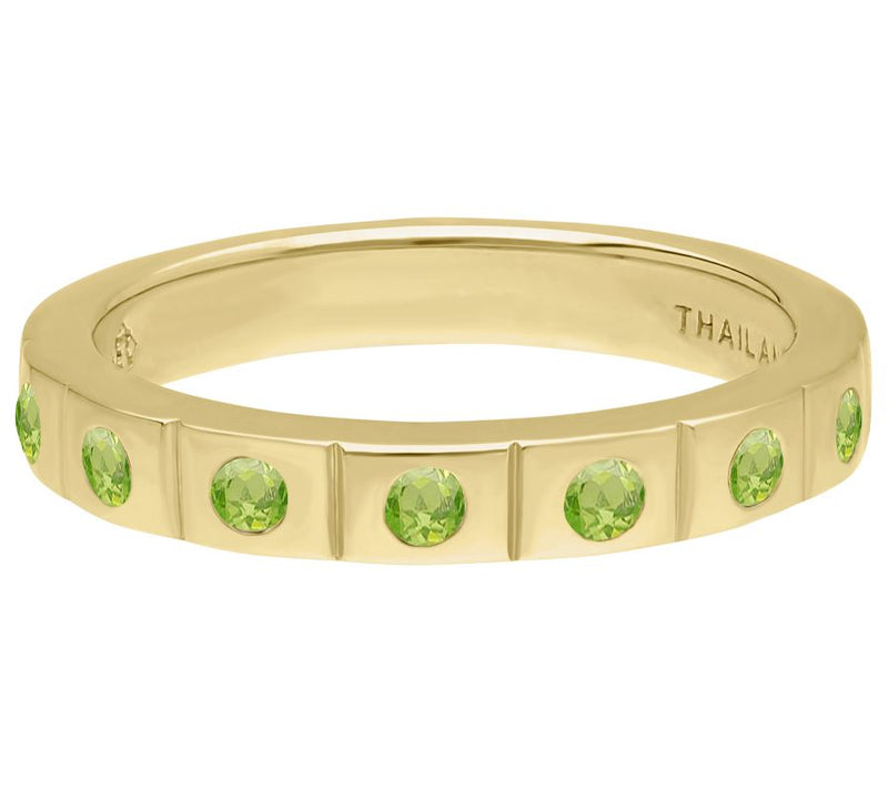 Elyse Ryan 14K Gold-Clad Peridot Polished Band Ring — Main view
