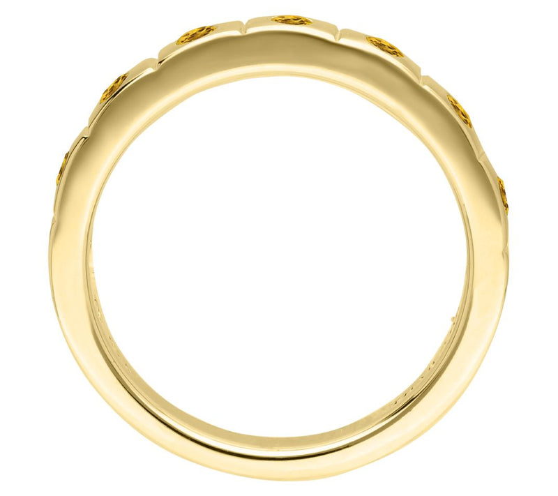 Elyse Ryan 14K Gold-Clad Citrine Polished Band Ring — View 2