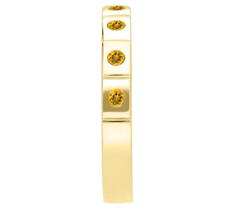 Elyse Ryan 14K Gold-Clad Citrine Polished Band Ring — View 3
