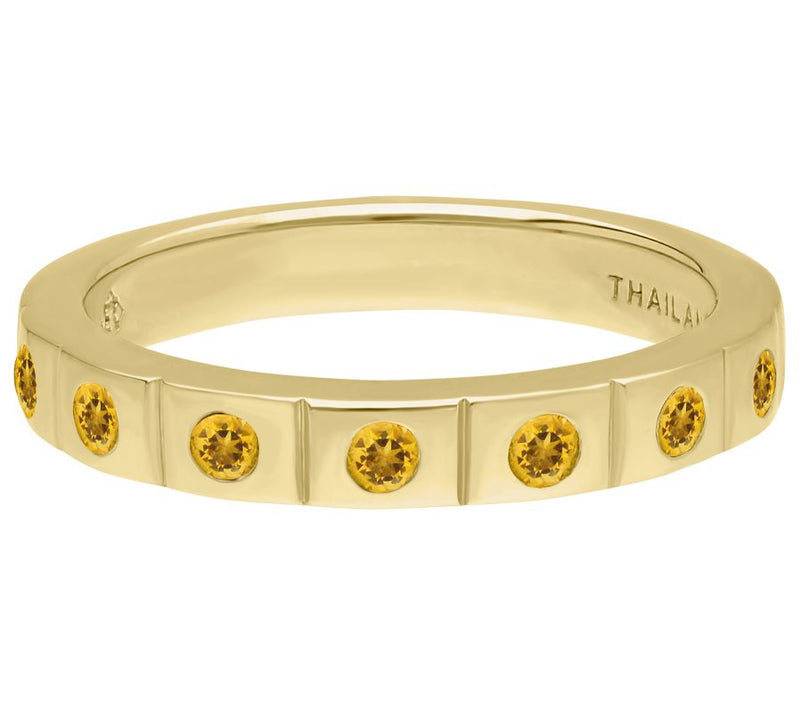 Elyse Ryan 14K Gold-Clad Citrine Polished Band Ring — Main view