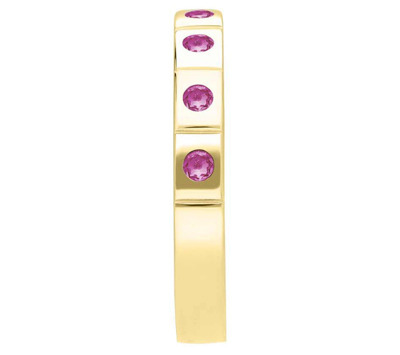 Elyse Ryan 14K Gold-Clad Rhodolite Polished Band Ring — View 3