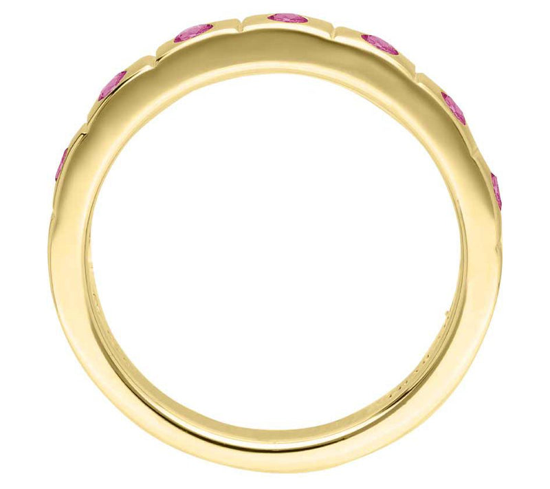 Elyse Ryan 14K Gold-Clad Rhodolite Polished Band Ring — View 2