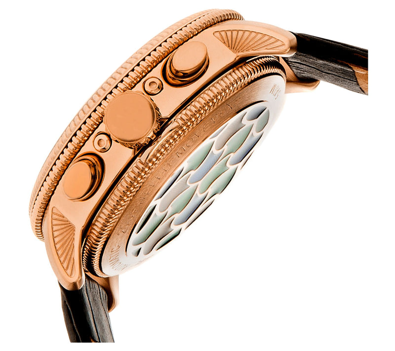 Heritor Automatic Men's Aura Stainless Rose and White Watch — View 6