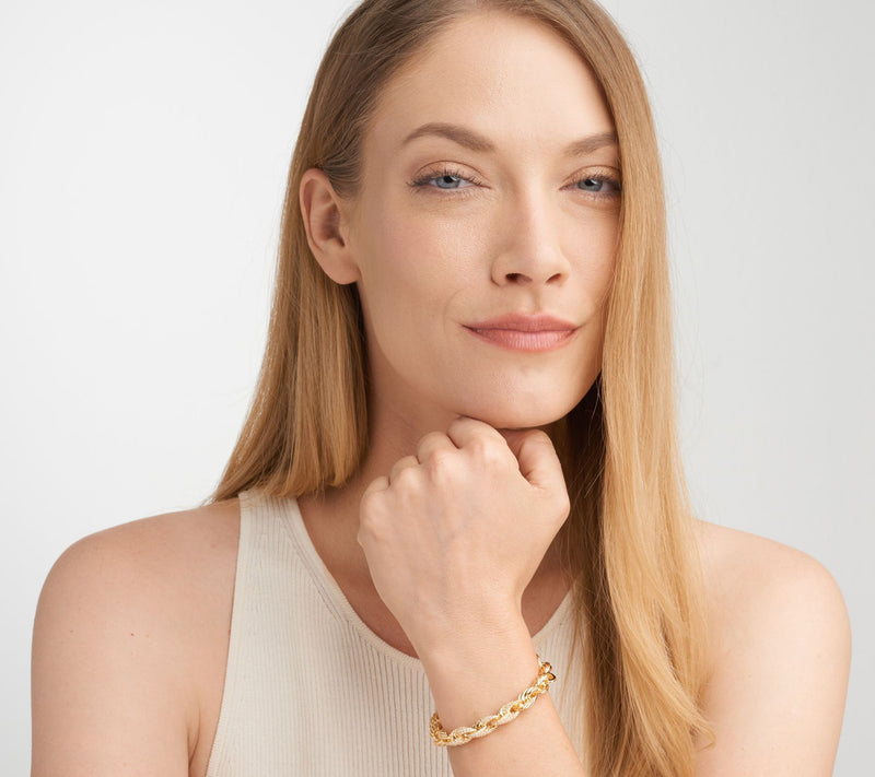 Diamonique 3.30 cttw Pave Twisted Bracelet — View 5