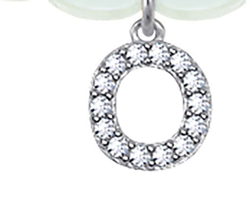 Diamonique Initial Glass Pearl Choker Necklace,Sterling — View 30