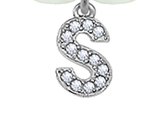 Diamonique Initial Glass Pearl Choker Necklace,Sterling — View 38