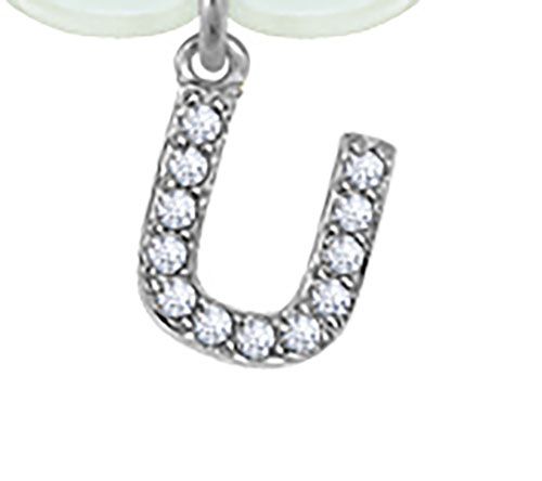 Diamonique Initial Glass Pearl Choker Necklace,Sterling — View 42