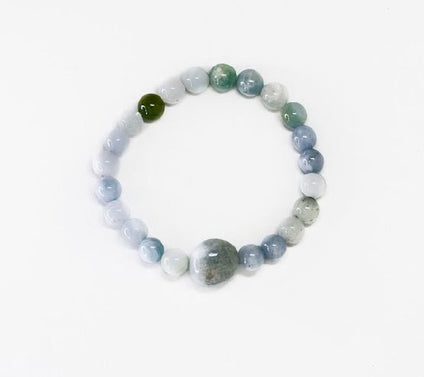 Alkeme STACK-EM Aquamarine Beaded Stretch Bracelet