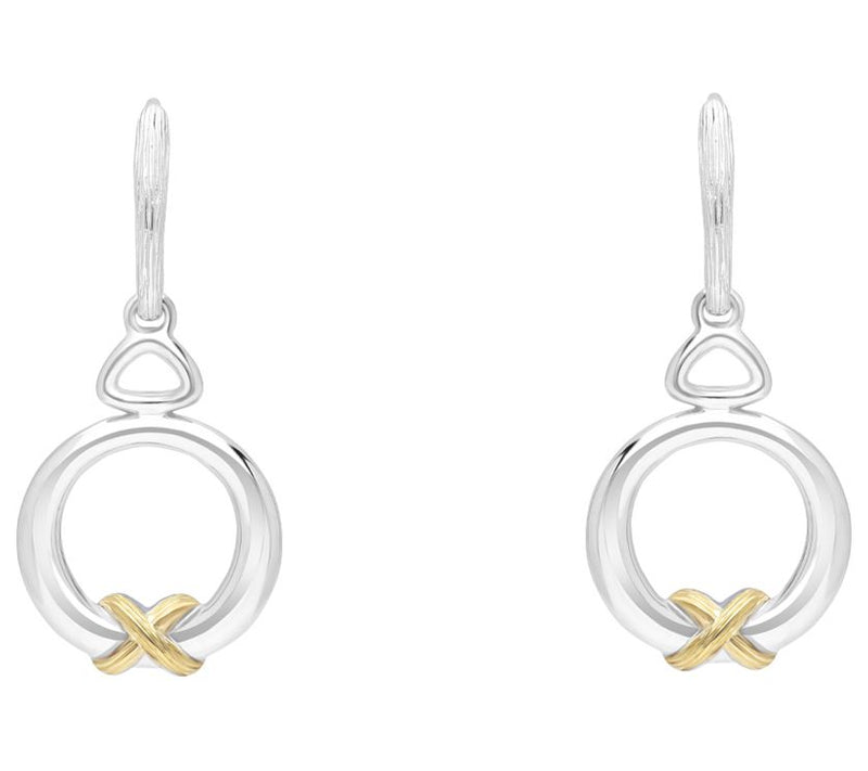 Ariva Sterling Silver & 18K Gold-Clad Hugs & Kisses Earrings — View 3