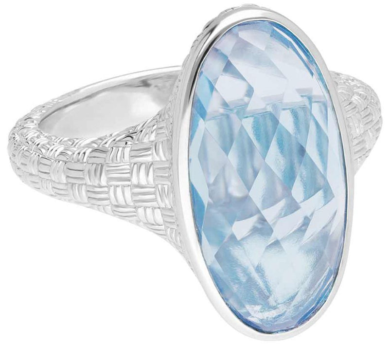 Ariva Sterling Silver 7.25 cttw Sky Blue Topaz Ring — Main view