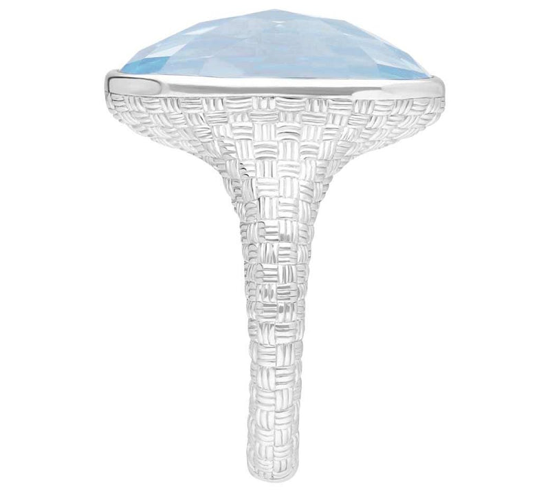 Ariva Sterling Silver 7.25 cttw Sky Blue Topaz Ring — View 3