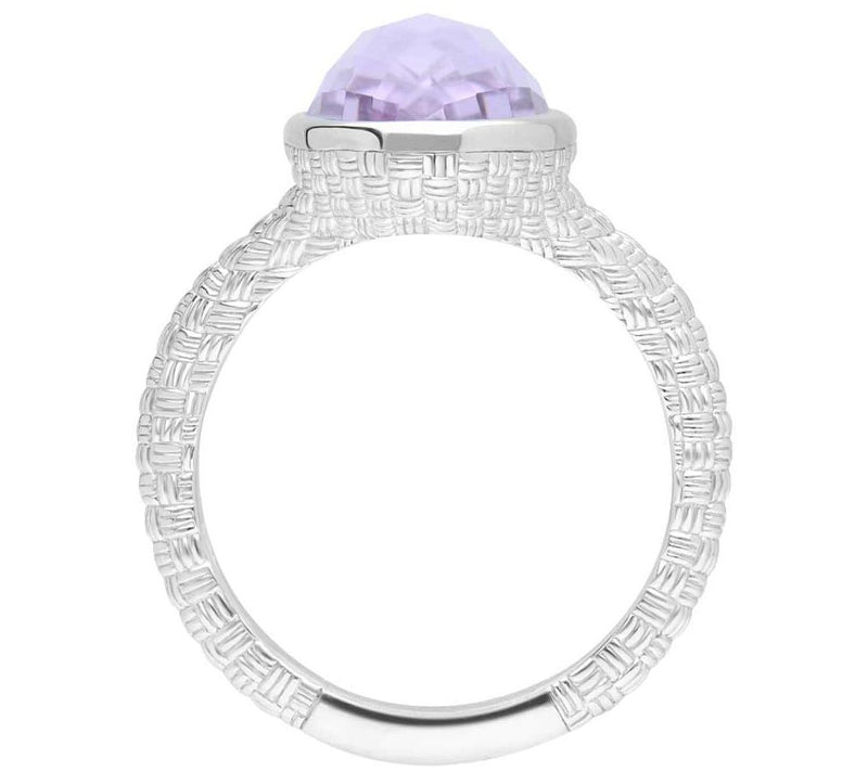 Ariva Sterling Silver 5.80 cttw Pink Amethyst Ring — View 2