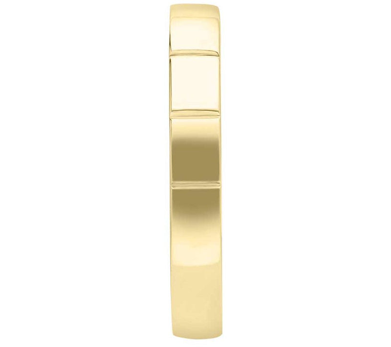 Elyse Ryan 14K Gold Clad Polished Lined Band Ring — View 3
