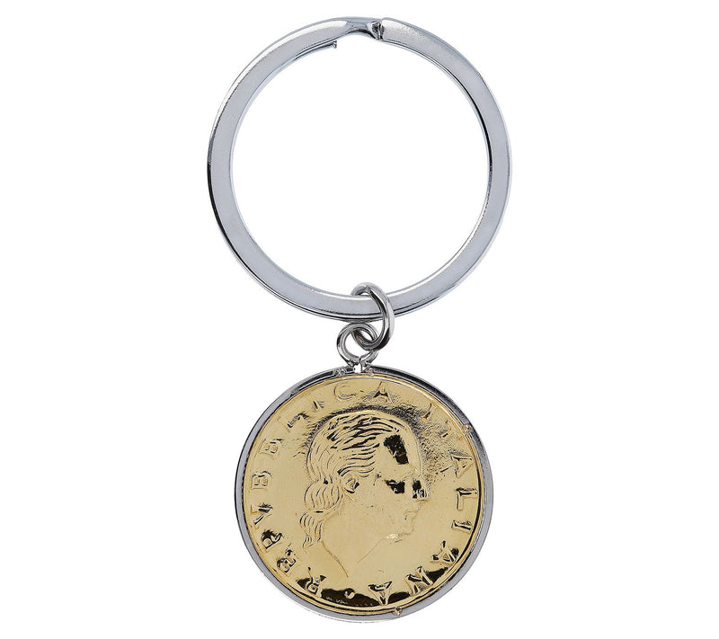 Mistero For Him Two-Tone 200 Lire Coin Key Ring, Stainless — Main view
