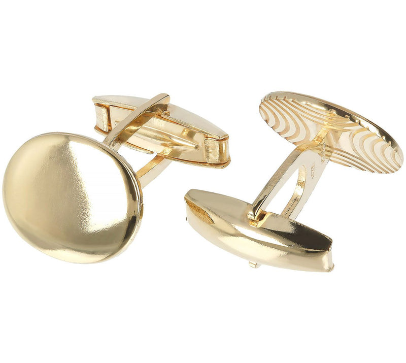 Mistero For Him Polished Oval Cuff Links, Sterling Silver — Main view