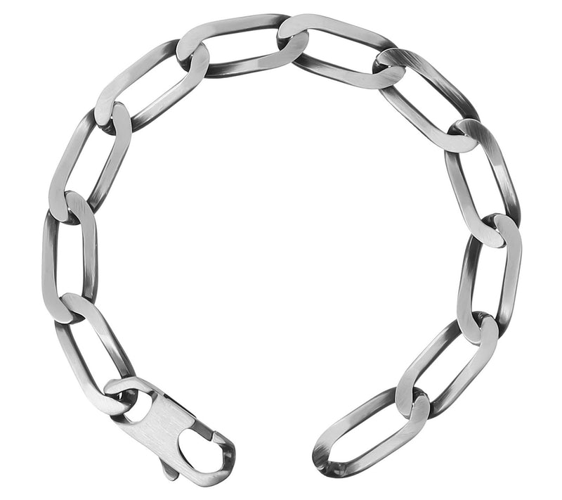 Mistero For Him Antique Finish Oval Link Bracelet, Sterling — Main view