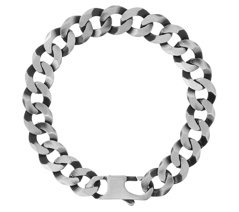 Mistero For Him Antique Finish Curb Link Bracelet, Sterling — Main view