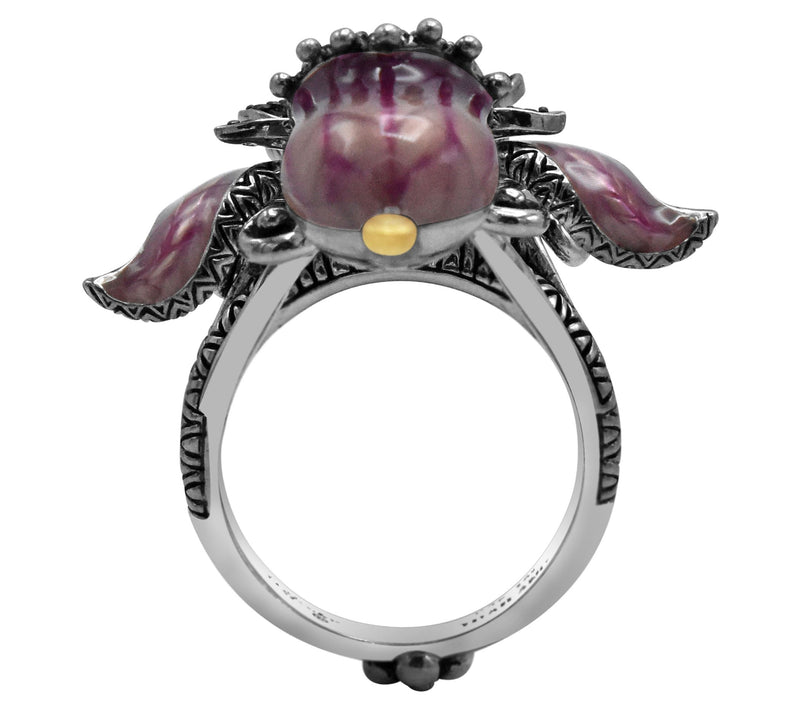 Barbara Bixby Sterling Silver and 18K Gold Orch id Ring — View 3