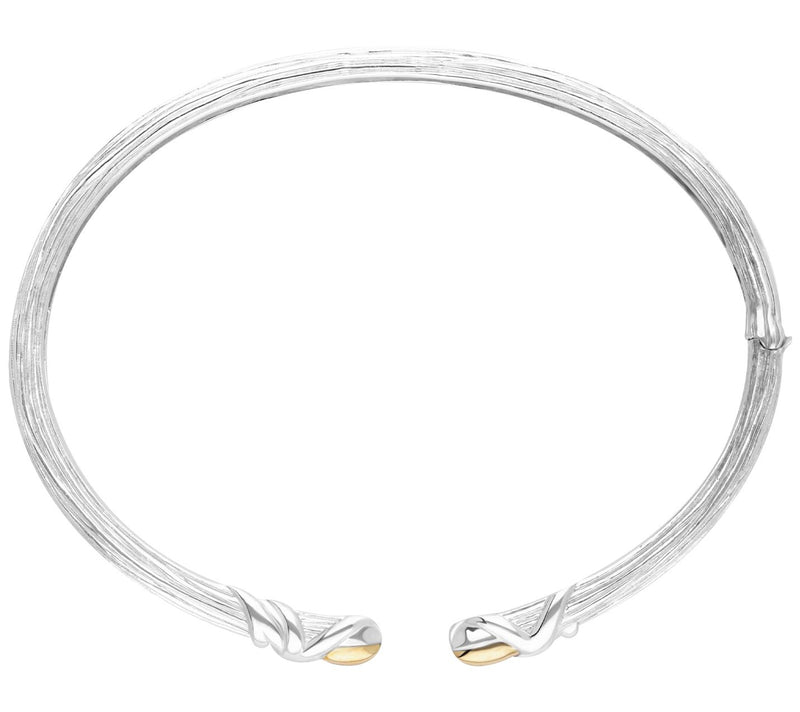 Ariva Sterling Silver & 18K Gold Silk Cuff — View 3