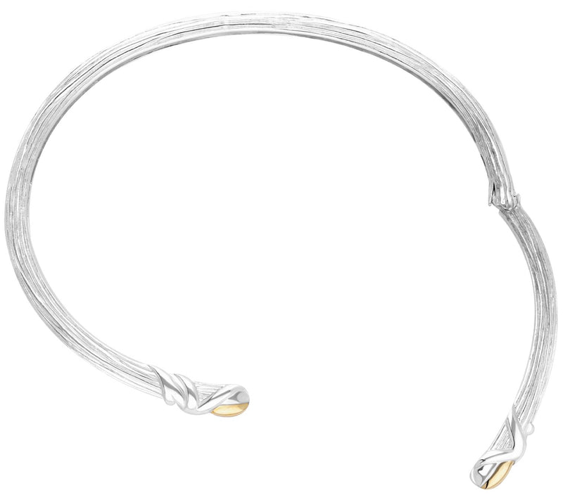Ariva Sterling Silver & 18K Gold Silk Cuff — View 4
