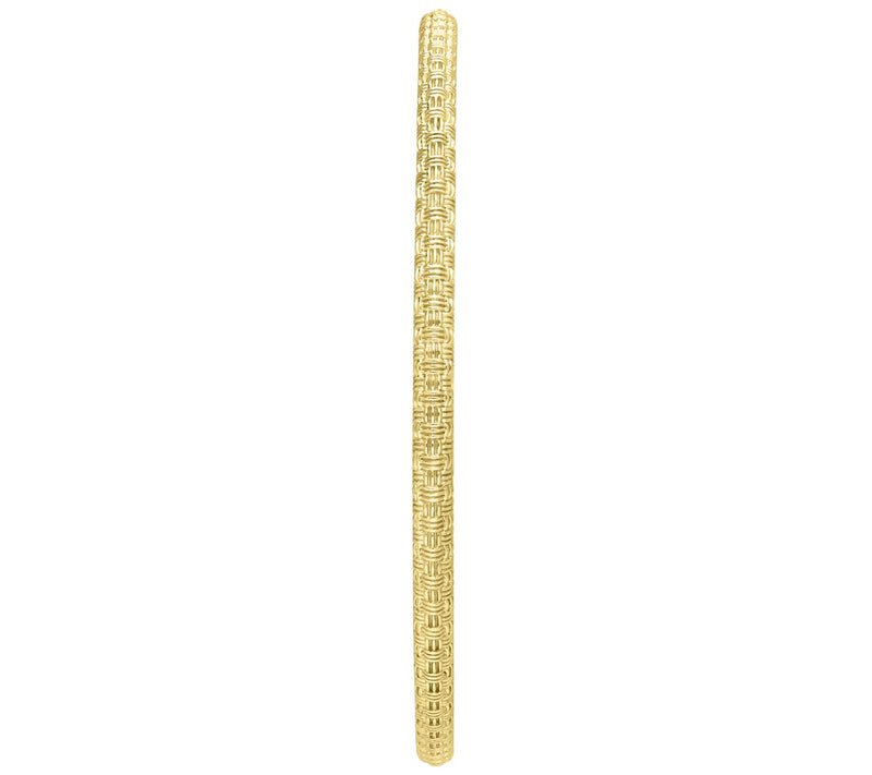 Ariva 18K Gold Clad Basketweave Bangle — View 3