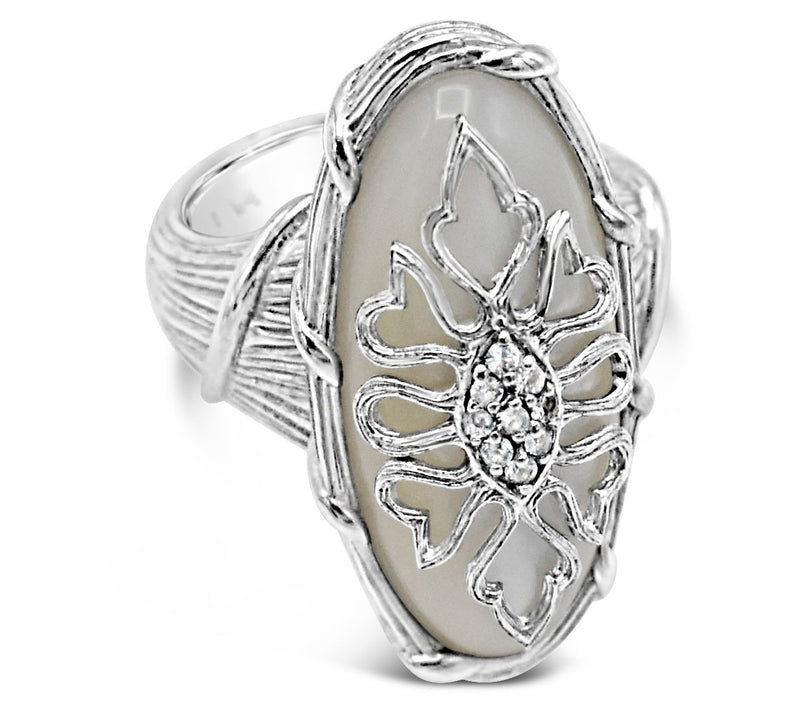 Ariva Sterling Silver Multi-Gemstone Cocktail R ing — Main view