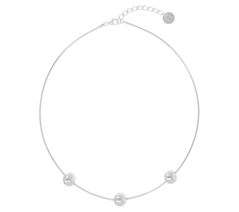 Louis Dell'Olio Sterling Silver Orbit Omega Necklace — View 6