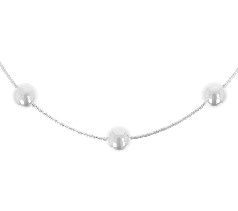 Louis Dell'Olio Sterling Silver Orbit Omega Necklace — View 3