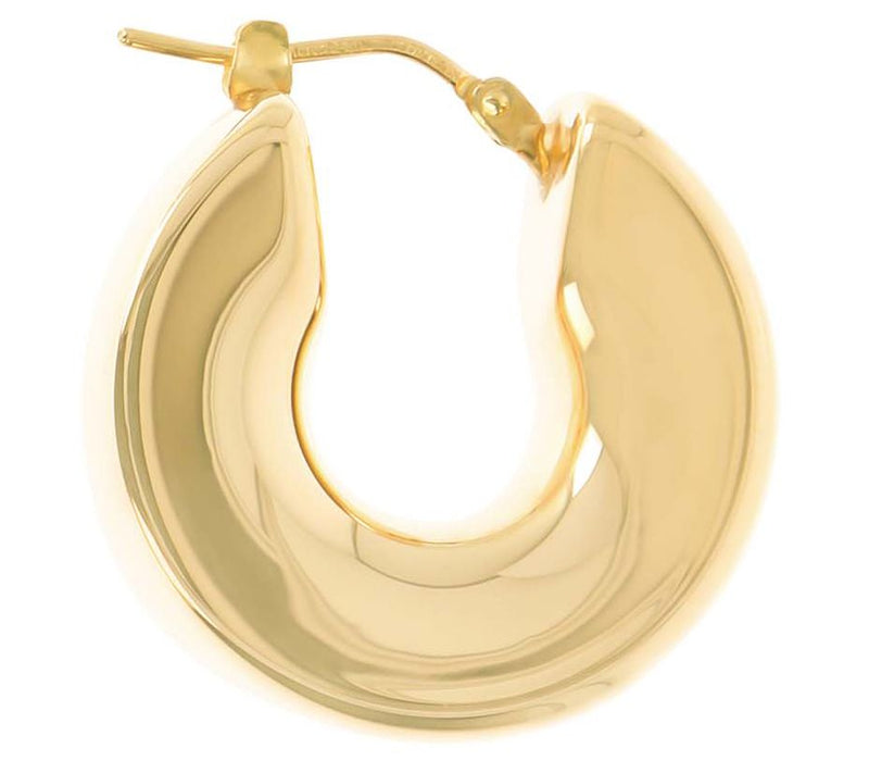 BellaOro Square Tube Hoop Earrings, 14K Gold Oer Resin — View 8
