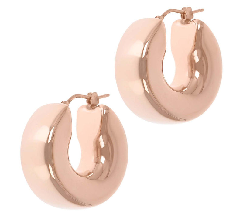 BellaOro Square Tube Hoop Earrings, 14K Gold Oer Resin — View 5